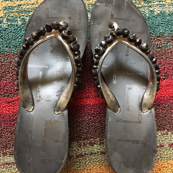 BCBGeneration Embellished Platform flip flops, 9 - Picture 6 of 7